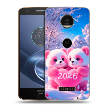Пластиковый чехол на Lenovo Moto Z с принтом Новый год