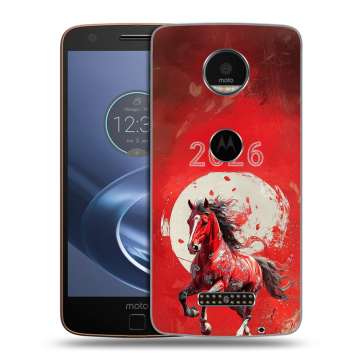 Пластиковый чехол на Lenovo Moto Z с принтом Новый год