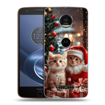 Пластиковый чехол на Lenovo Moto Z с принтом Новый год