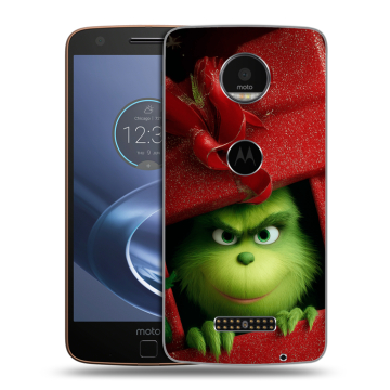 Пластиковый чехол на Lenovo Moto Z с принтом Новый год
