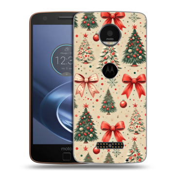Пластиковый чехол на Lenovo Moto Z с принтом Новый год
