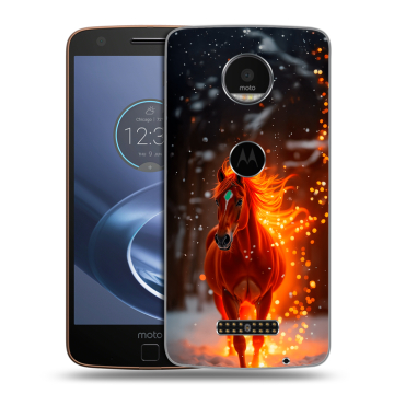 Пластиковый чехол на Lenovo Moto Z с принтом Новый год