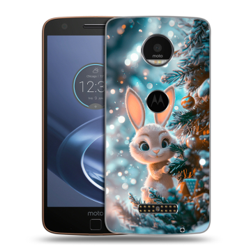 Пластиковый чехол на Lenovo Moto Z с принтом Новый год