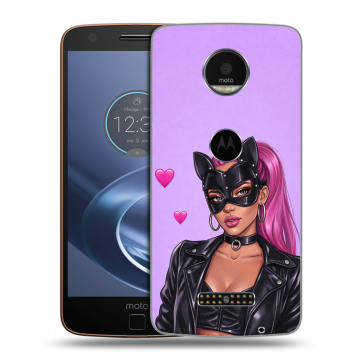 Пластиковый чехол на Lenovo Moto Z с принтом женский