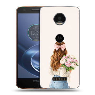 Пластиковый чехол на Lenovo Moto Z с принтом женский