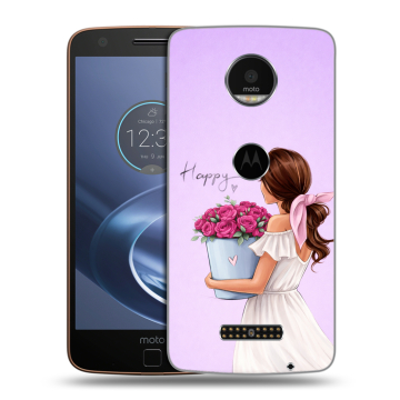 Пластиковый чехол на Lenovo Moto Z с принтом женский
