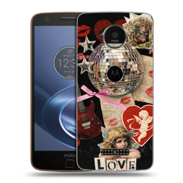Пластиковый чехол на Lenovo Moto Z с принтом для девочек