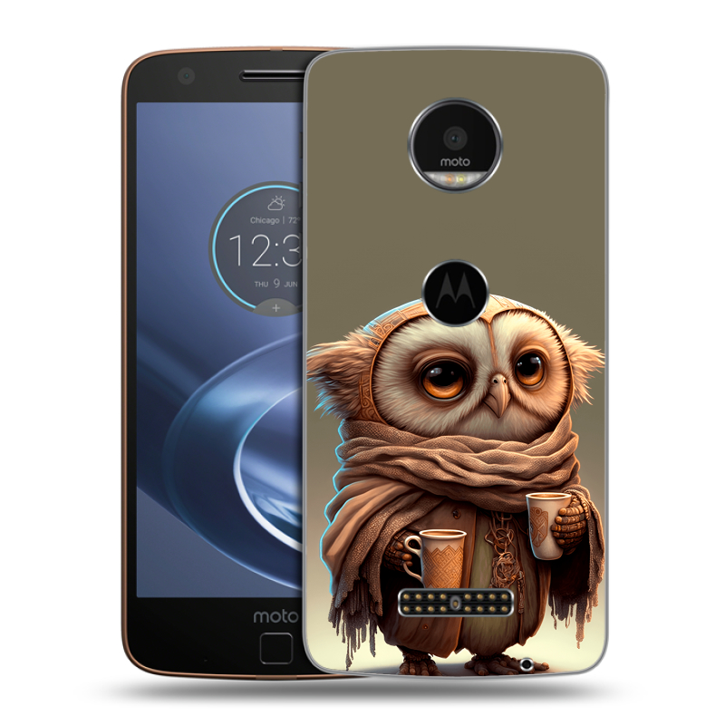 Пластиковый чехол на Lenovo Moto Z с принтом Сова Пластиковый чехол на Lenovo Moto Z с принтом Сова