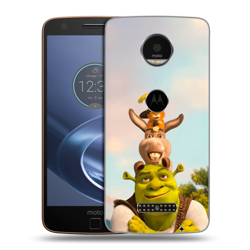 Пластиковый чехол на Lenovo Moto Z с принтом Шрек Shrek Пластиковый чехол на Lenovo Moto Z с принтом Шрек Shrek