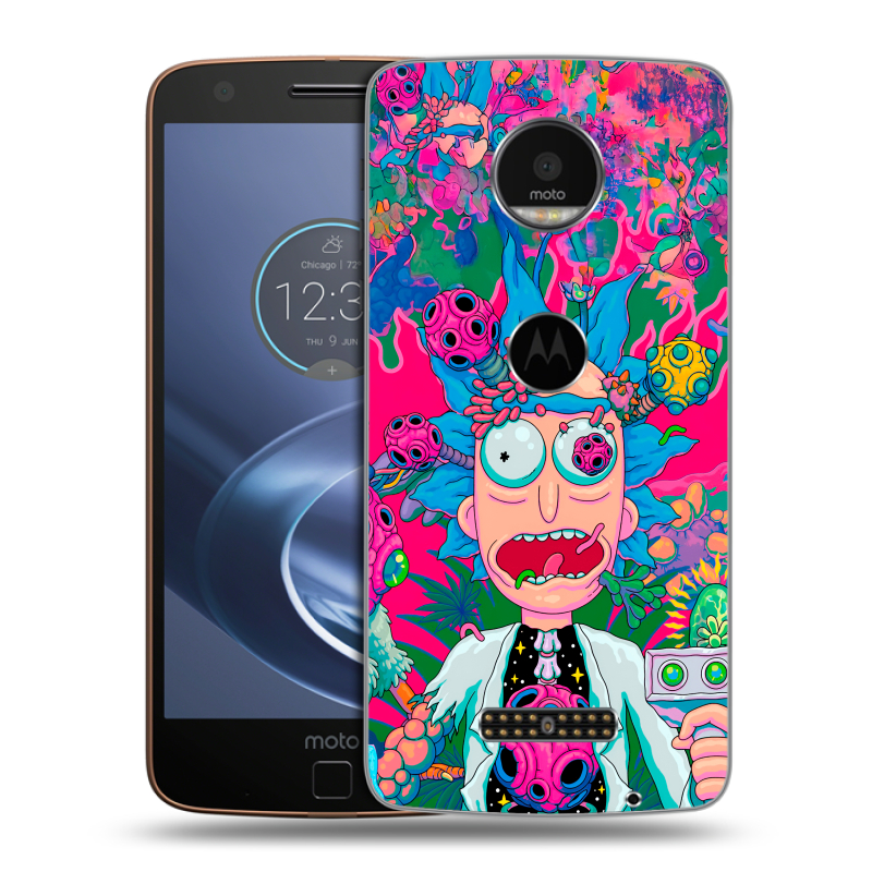 Пластиковый чехол на Lenovo Moto Z с принтом Рик и Морти Rick Morty Пластиковый чехол на Lenovo Moto Z с принтом Рик и Морти Rick Morty