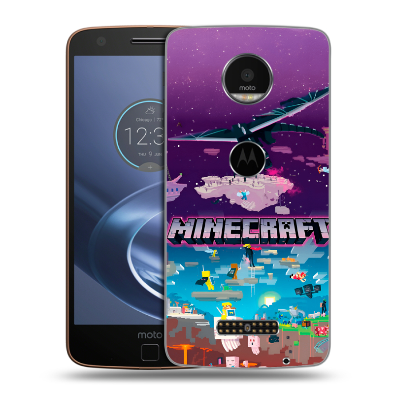 Пластиковый чехол на Lenovo Moto Z с принтом Майнкрафт Minecraft Пластиковый чехол на Lenovo Moto Z с принтом Майнкрафт Minecraft