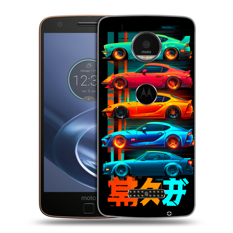 Пластиковый чехол на Lenovo Moto Z с принтом машины тачки Пластиковый чехол на Lenovo Moto Z с принтом машины тачки