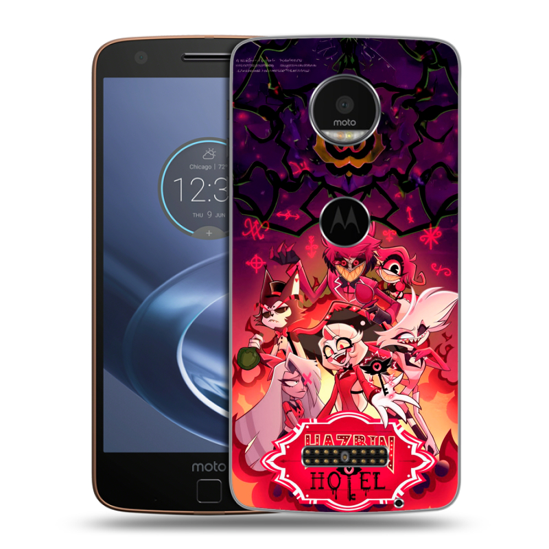 Пластиковый чехол на Lenovo Moto Z с принтом Hazbin Hotel Отель Хазбин Пластиковый чехол на Lenovo Moto Z с принтом Hazbin Hotel Отель Хазбин