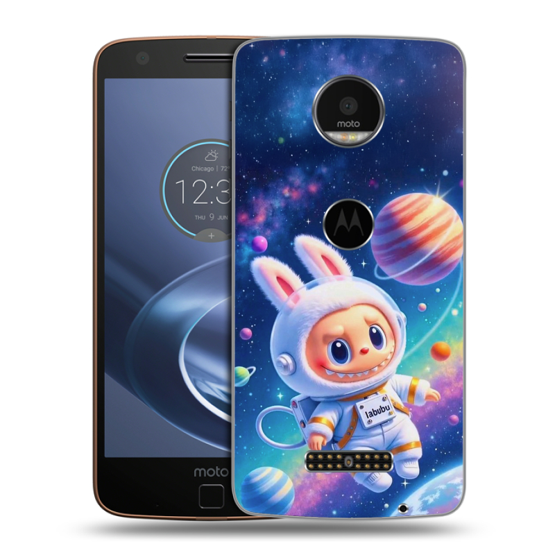 Пластиковый чехол на Lenovo Moto Z с принтом Labubu Лабубу Пластиковый чехол на Lenovo Moto Z с принтом Labubu Лабубу