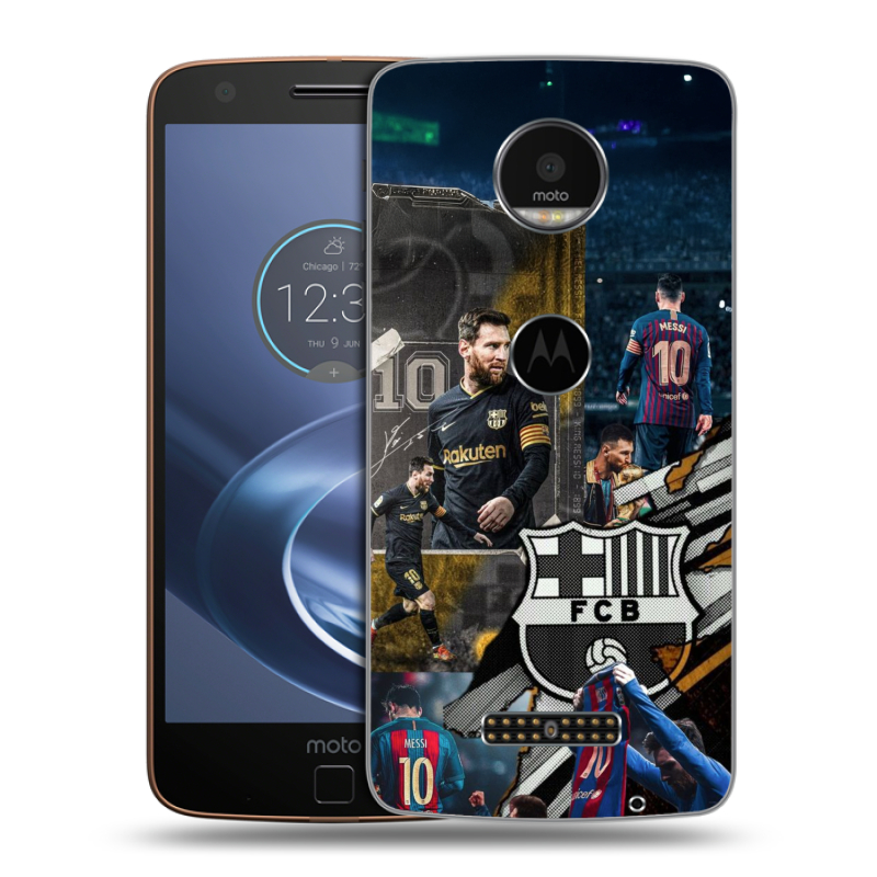 Пластиковый чехол на Lenovo Moto Z с принтом Messi Barcelona Пластиковый чехол на Lenovo Moto Z с принтом Messi Barcelona