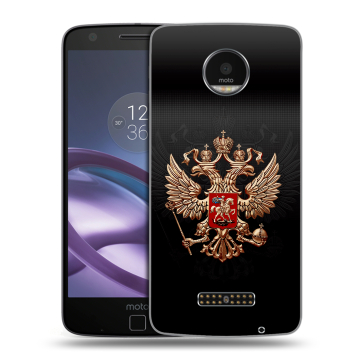 Пластиковый чехол на Lenovo Moto Z Force с принтом Герб России Пластиковый чехол на Lenovo Moto Z Force с принтом Герб России