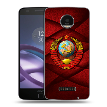 Пластиковый чехол на Lenovo Moto Z Force с принтом Герб СССР Пластиковый чехол на Lenovo Moto Z Force с принтом Герб СССР