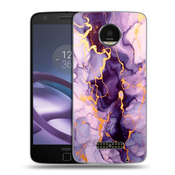 Пластиковый чехол на Lenovo Moto Z Force с принтом Мрамор Пластиковый чехол на Lenovo Moto Z Force с принтом Мрамор