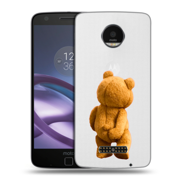 Пластиковый чехол на Lenovo Moto Z Force с принтом Медведь Пластиковый чехол на Lenovo Moto Z Force с принтом Медведь
