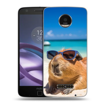 Пластиковый чехол на Lenovo Moto Z Force с принтом Капибара Пластиковый чехол на Lenovo Moto Z Force с принтом Капибара