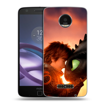 Пластиковый чехол на Lenovo Moto Z Force с принтом Как приручить дракона Пластиковый чехол на Lenovo Moto Z Force с принтом Как приручить дракона