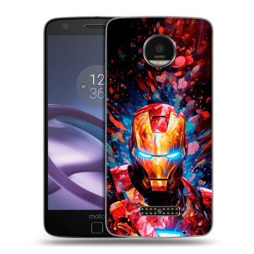Пластиковый чехол на Lenovo Moto Z Force с принтом Железный человек Ironman Пластиковый чехол на Lenovo Moto Z Force с принтом Железный человек Ironman