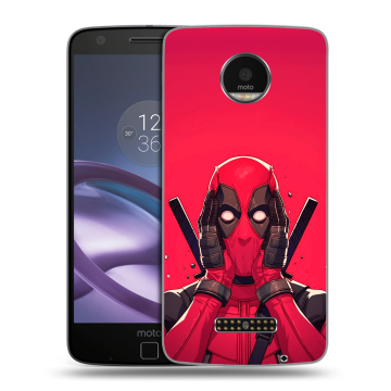 Пластиковый чехол на Lenovo Moto Z Force с принтом Дедпул Deadpool Пластиковый чехол на Lenovo Moto Z Force с принтом Дедпул Deadpool