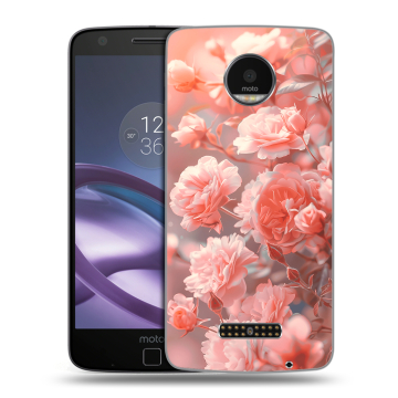 Пластиковый чехол на Lenovo Moto Z Force с принтом Розы цветы Пластиковый чехол на Lenovo Moto Z Force с принтом Розы цветы