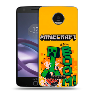 Пластиковый чехол на Lenovo Moto Z Force с принтом Майнкрафт Minecraft Пластиковый чехол на Lenovo Moto Z Force с принтом Майнкрафт Minecraft