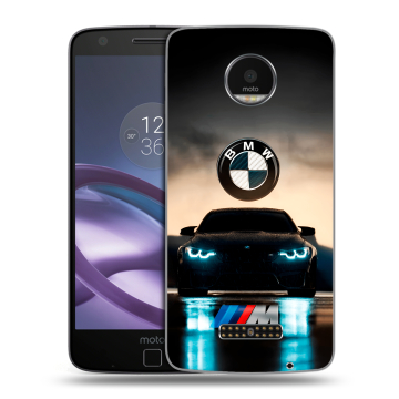 Пластиковый чехол на Lenovo Moto Z Force с принтом БМВ BMW