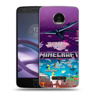 Пластиковый чехол на Lenovo Moto Z Force с принтом Майнкрафт Minecraft Пластиковый чехол на Lenovo Moto Z Force с принтом Майнкрафт Minecraft