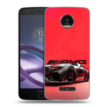 Пластиковый чехол на Lenovo Moto Z Force с принтом Мерседес Mercedes AMG