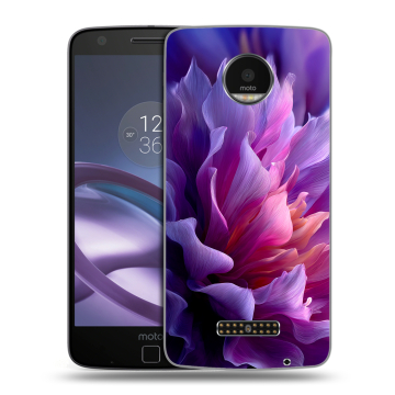Пластиковый чехол на Lenovo Moto Z Force с принтом женский цветы Пластиковый чехол на Lenovo Moto Z Force с принтом женский цветы