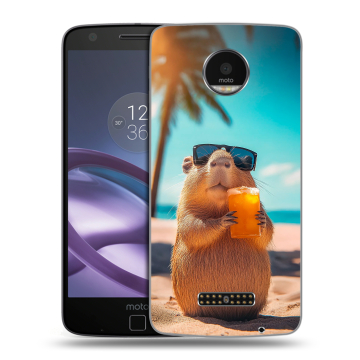 Пластиковый чехол на Lenovo Moto Z Force с принтом Капибара Пластиковый чехол на Lenovo Moto Z Force с принтом Капибара