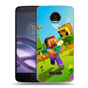 Пластиковый чехол на Lenovo Moto Z Force с принтом Майнкрафт Minecraft Пластиковый чехол на Lenovo Moto Z Force с принтом Майнкрафт Minecraft