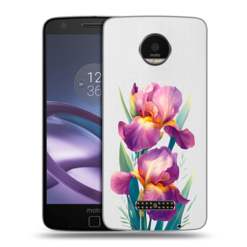 Пластиковый чехол на Lenovo Moto Z Force с принтом Цветы орхидеи