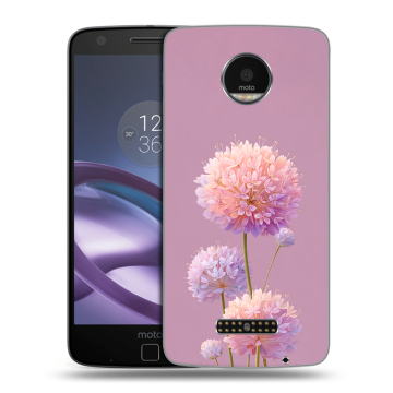 Пластиковый чехол на Lenovo Moto Z Force с принтом Цветы
