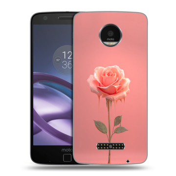 Пластиковый чехол на Lenovo Moto Z Force с принтом Розовая роза