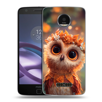 Пластиковый чехол на Lenovo Moto Z Force с принтом Милая сова