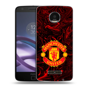 Пластиковый чехол на Lenovo Moto Z Force с принтом Manchester United