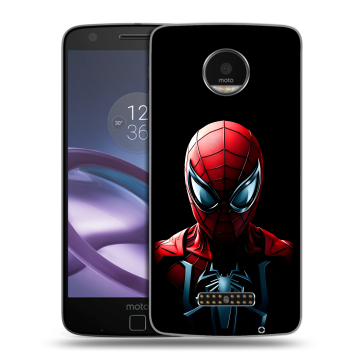 Пластиковый чехол на Lenovo Moto Z Force с принтом Spiderman Человек паук Пластиковый чехол на Lenovo Moto Z Force с принтом Spiderman Человек паук