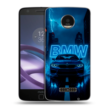 Пластиковый чехол на Lenovo Moto Z Force с принтом BMW БМВ Пластиковый чехол на Lenovo Moto Z Force с принтом BMW БМВ