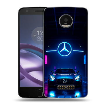 Пластиковый чехол на Lenovo Moto Z Force с принтом Mercedes Мерседес Пластиковый чехол на Lenovo Moto Z Force с принтом Mercedes Мерседес