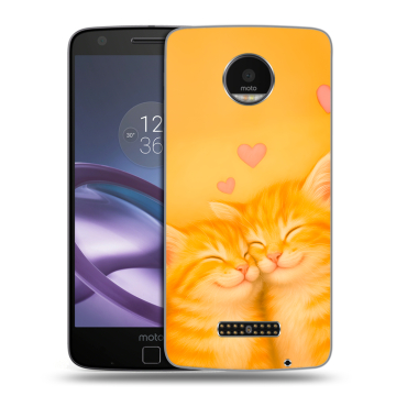 Пластиковый чехол на Lenovo Moto Z Force с принтом Милые котята Пластиковый чехол на Lenovo Moto Z Force с принтом Милые котята