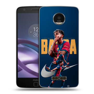 Пластиковый чехол на Lenovo Moto Z Force с принтом Барселона Barca Yamal Пластиковый чехол на Lenovo Moto Z Force с принтом Барселона Barca Yamal