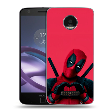 Пластиковый чехол на Lenovo Moto Z Force с принтом Дедпул Deadpool Пластиковый чехол на Lenovo Moto Z Force с принтом Дедпул Deadpool