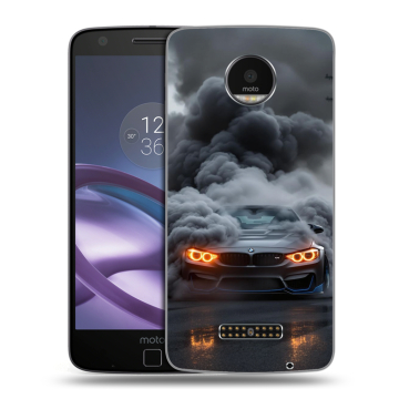 Пластиковый чехол на Lenovo Moto Z Force с принтом BMW БМВ