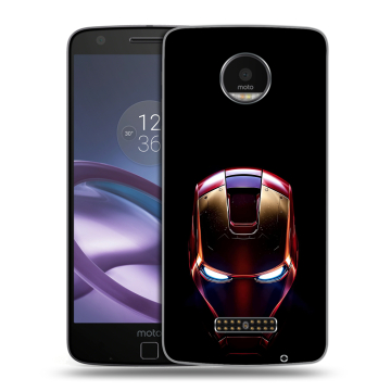 Пластиковый чехол на Lenovo Moto Z Force с принтом IronMan Железный человек Пластиковый чехол на Lenovo Moto Z Force с принтом IronMan Железный человек