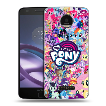 Пластиковый чехол на Lenovo Moto Z Force с принтом My little pony Дружба чудо Пластиковый чехол на Lenovo Moto Z Force с принтом My little pony Дружба чудо