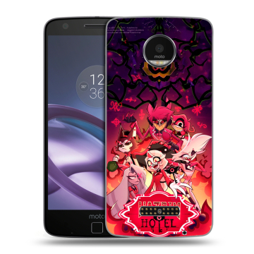 Пластиковый чехол на Lenovo Moto Z Force с принтом Hazbin Hotel Отель Хазбин Пластиковый чехол на Lenovo Moto Z Force с принтом Hazbin Hotel Отель Хазбин